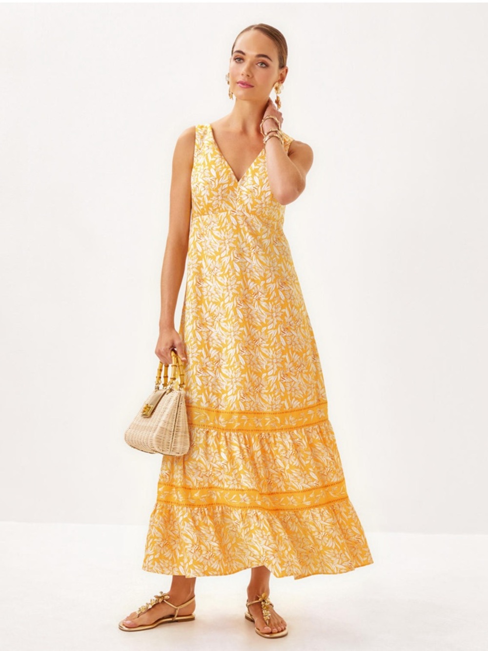 Lilly Pulitzer Avlyn Maxi Dress Honeycomb Hideaway Size 4